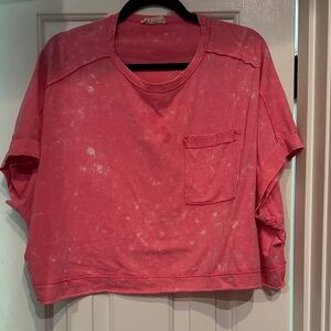 New In small Pink Tie-Dye Cropped T-Shirt.  Like new